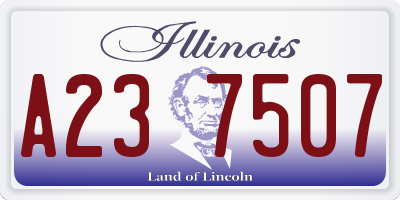 IL license plate A237507