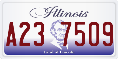 IL license plate A237509