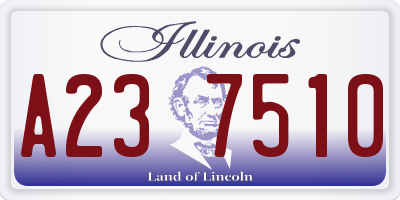 IL license plate A237510
