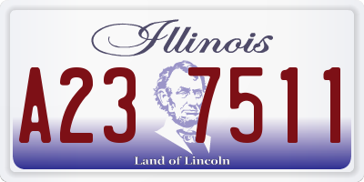 IL license plate A237511