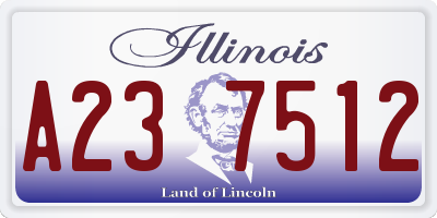 IL license plate A237512