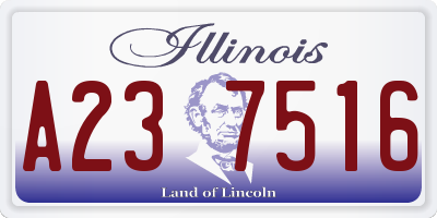 IL license plate A237516