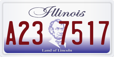 IL license plate A237517