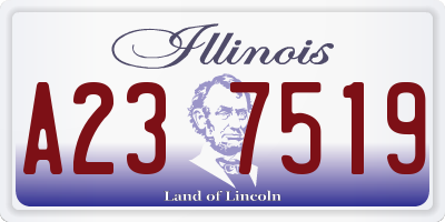 IL license plate A237519
