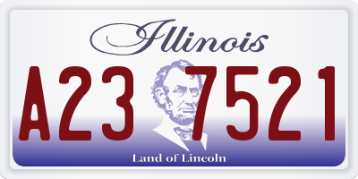 IL license plate A237521