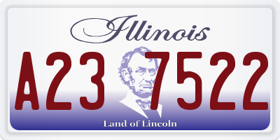 IL license plate A237522