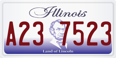 IL license plate A237523