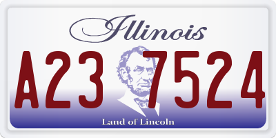 IL license plate A237524