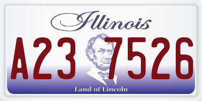 IL license plate A237526