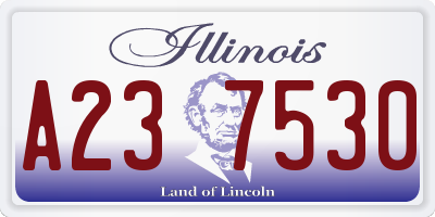 IL license plate A237530