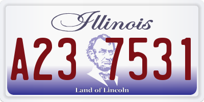 IL license plate A237531