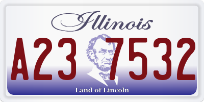 IL license plate A237532
