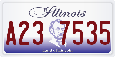 IL license plate A237535