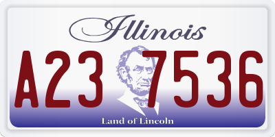 IL license plate A237536