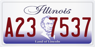 IL license plate A237537