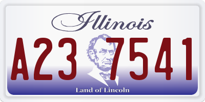 IL license plate A237541