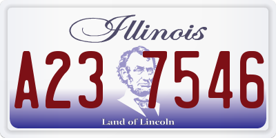 IL license plate A237546