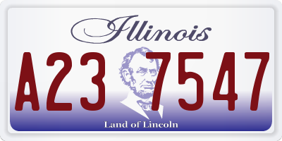 IL license plate A237547