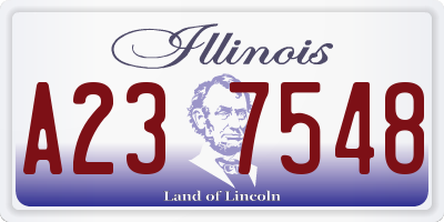 IL license plate A237548