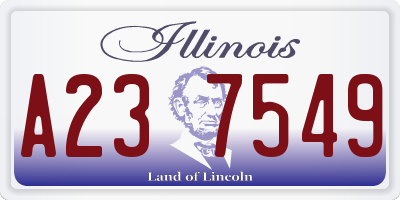 IL license plate A237549