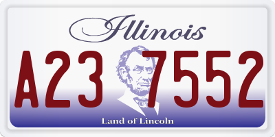 IL license plate A237552