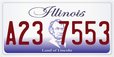 IL license plate A237553
