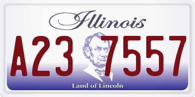 IL license plate A237557