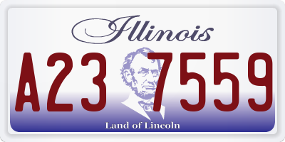 IL license plate A237559