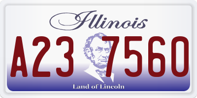 IL license plate A237560