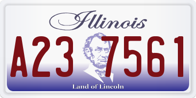 IL license plate A237561