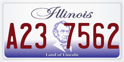 IL license plate A237562