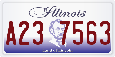 IL license plate A237563