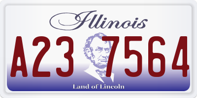 IL license plate A237564
