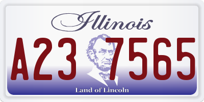 IL license plate A237565