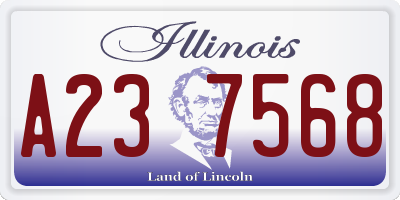 IL license plate A237568