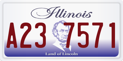 IL license plate A237571
