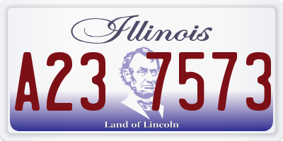 IL license plate A237573