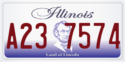 IL license plate A237574