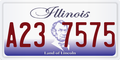 IL license plate A237575