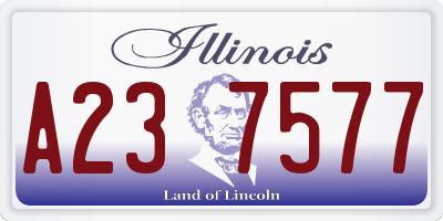 IL license plate A237577