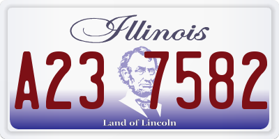 IL license plate A237582