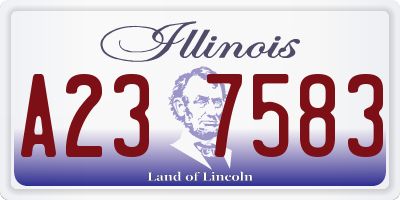 IL license plate A237583