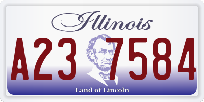 IL license plate A237584