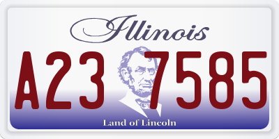 IL license plate A237585