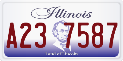 IL license plate A237587