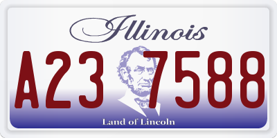 IL license plate A237588