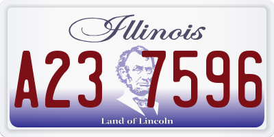 IL license plate A237596