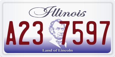 IL license plate A237597