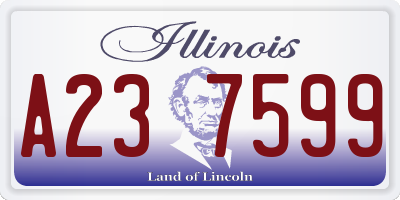 IL license plate A237599