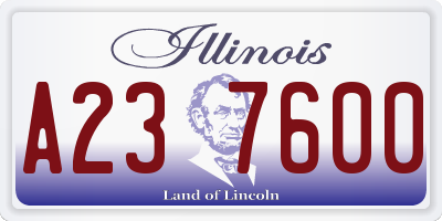 IL license plate A237600